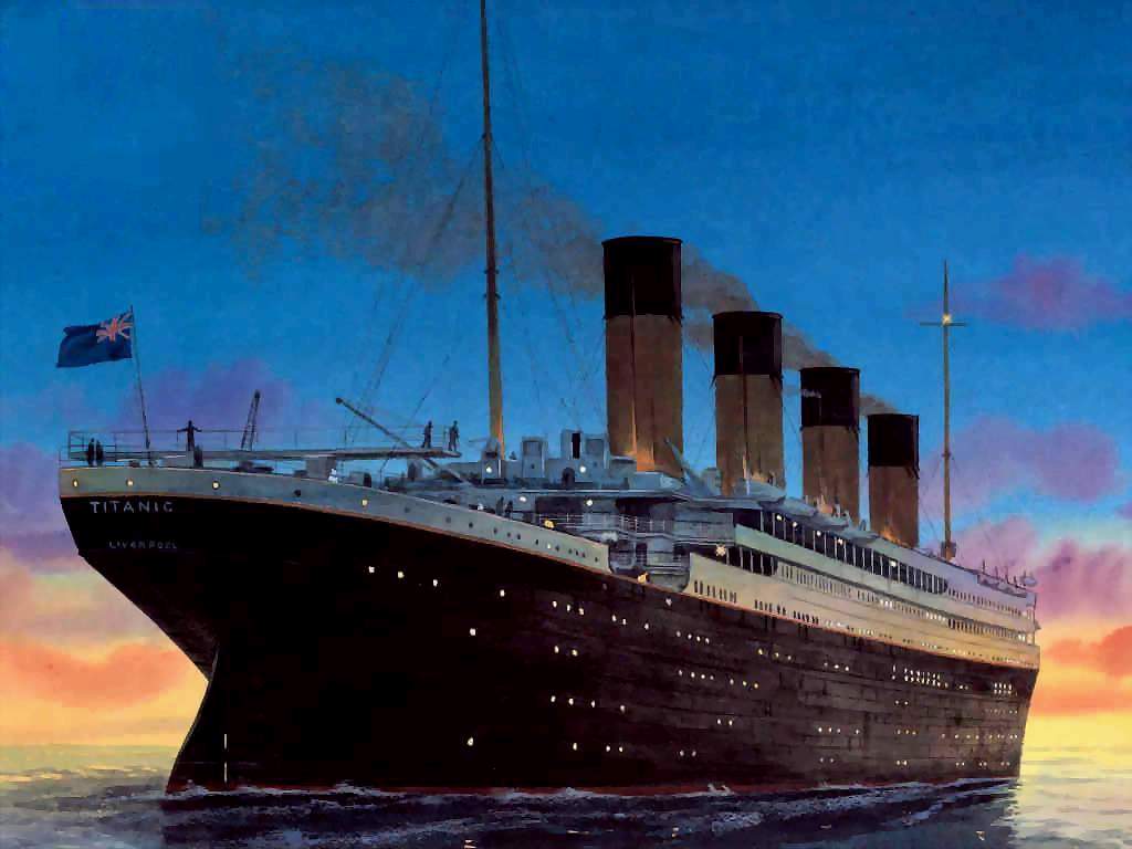Popa del Titanic mientras navega hacia el desastre